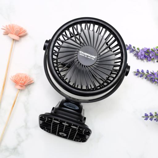 display image 2 for product Olsenmark Rechargeable Fan With Light - Clip Fan - 3.7V, 1200Mah Lithium Battery - Usb Charging