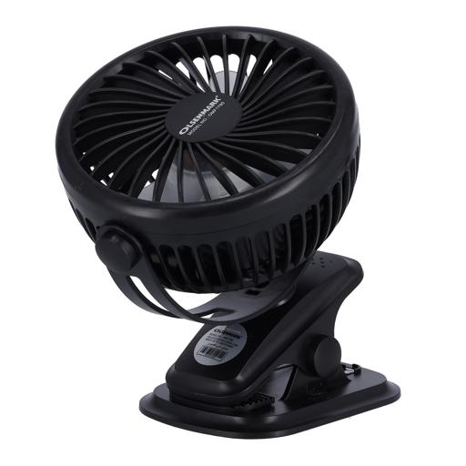 display image 5 for product Olsenmark Rechargeable Fan With Light - Clip Fan - 3.7V, 1200Mah Lithium Battery - Usb Charging