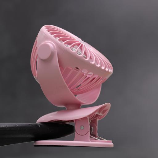 display image 2 for product Olsenmark OMF1790 Rechargeable Fan with Light - Clip Fan - 3.7V, 1200mAh Lithium Battery - USB Charging - 4*0.2W Hi Power LED Light - Portable, Lightweight