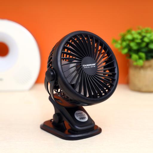 display image 4 for product Olsenmark Rechargeable Fan With Light - Clip Fan - 3.7V, 1200Mah Lithium Battery - Usb Charging
