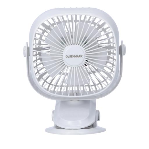 display image 0 for product Rechargeable Multifunction Mini Fan, OMF1835 - Adjustable Angle, Use Clip & Table, Rechargeable Lithium Battery, LED Night Light, Brush Less Motor