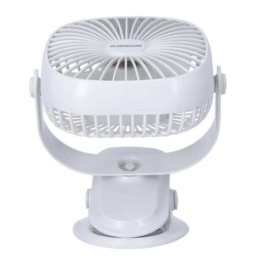 display image 7 for product Rechargeable Multifunction Mini Fan, OMF1835 - Adjustable Angle, Use Clip & Table, Rechargeable Lithium Battery, LED Night Light, Brush Less Motor