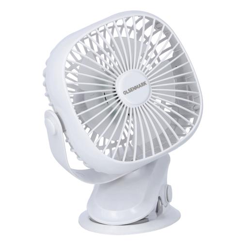 display image 6 for product Rechargeable Multifunction Mini Fan, OMF1835 - Adjustable Angle, Use Clip & Table, Rechargeable Lithium Battery, LED Night Light, Brush Less Motor