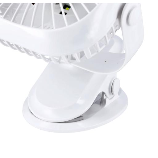 display image 9 for product Rechargeable Multifunction Mini Fan, OMF1835 - Adjustable Angle, Use Clip & Table, Rechargeable Lithium Battery, LED Night Light, Brush Less Motor