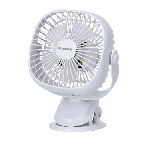 display image 5 for product Rechargeable Multifunction Mini Fan, OMF1835 - Adjustable Angle, Use Clip & Table, Rechargeable Lithium Battery, LED Night Light, Brush Less Motor