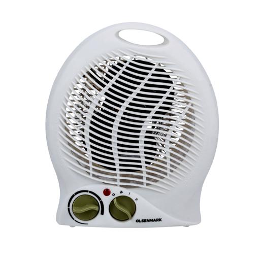 display image 2 for product Olsenmark Fan Heater - Two Heating Powers - Adjustable Thermostat - Overheat Protection - Portable