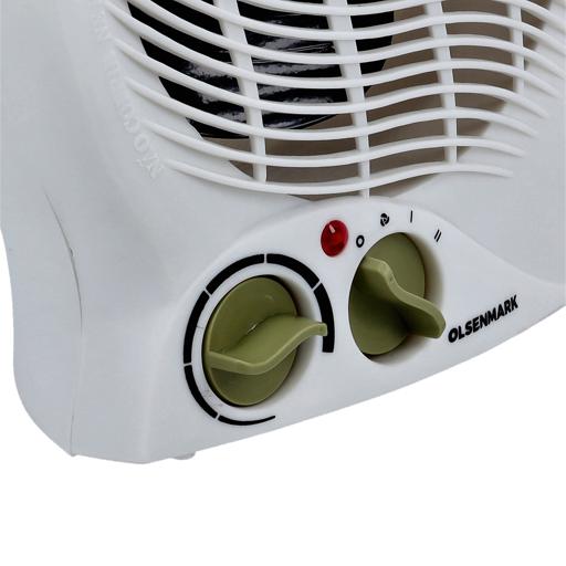 display image 4 for product Olsenmark Fan Heater - Two Heating Powers - Adjustable Thermostat - Overheat Protection - Portable