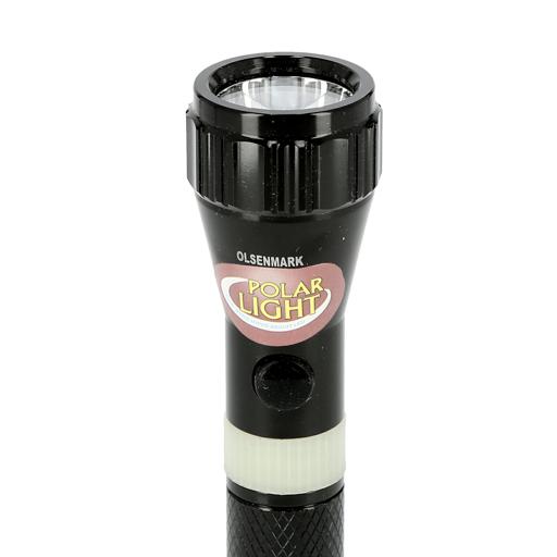 display image 6 for product Olsenmark Rechargeable Led Flashlight With Night Glow - 2.4V 1600Mah Ni-Cd Battery - Aluminum Body