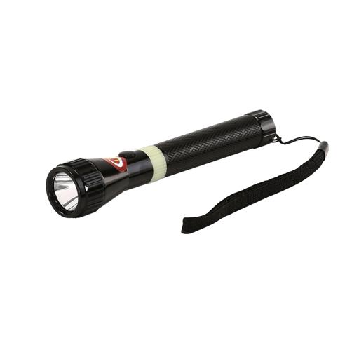 display image 0 for product Olsenmark Rechargeable Led Flashlight With Night Glow - 2.4V 1600Mah Ni-Cd Battery - Aluminum Body