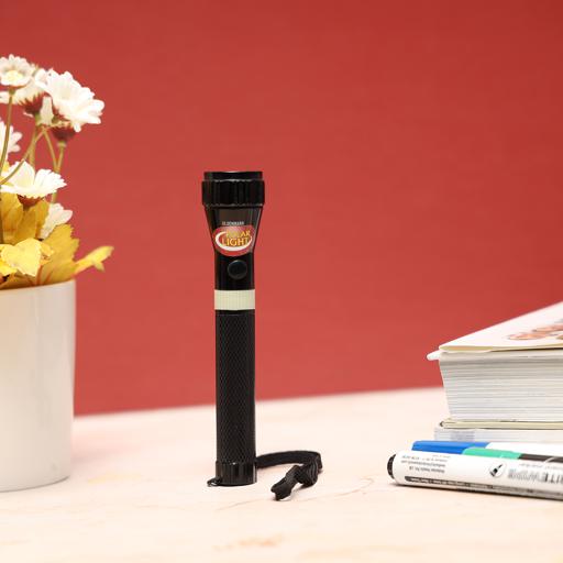 display image 1 for product Olsenmark Rechargeable Led Flashlight With Night Glow - 2.4V 1600Mah Ni-Cd Battery - Aluminum Body