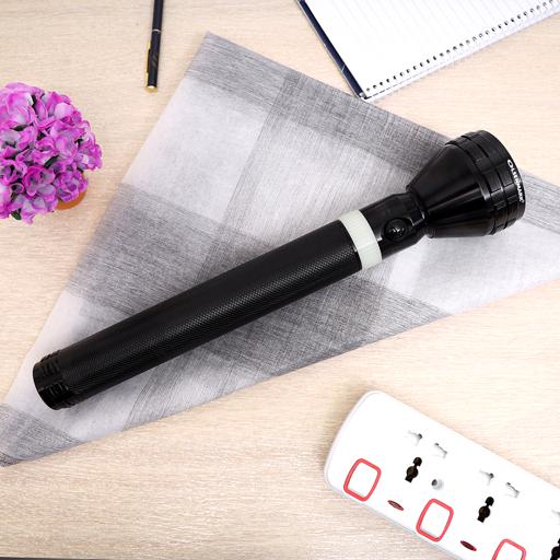 display image 1 for product Olsenmark Rechargeable Led Flashlight With Night Glow, 356 Mm - High Quality Battery - Charged Up