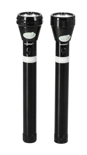 display image 0 for product Olsenmark Rechargeable Led Flashlight - 2 Pcs - Super Bright Torch Light - Built-In 1900Mah Battery