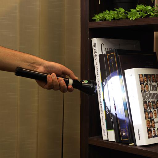 display image 1 for product Olsenmark Rechargeable Led Flashlight - 2 Pcs - Super Bright Torch Light - Built-In 1900Mah Battery