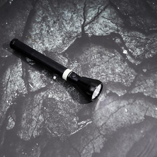 display image 2 for product Olsenmark OMFL2630 Rechargeable LED Flashlight, 281 MM - Super Bright CREE- LED Torch Light -1500 Distance Range - Powerful Torch for Camping, Hiking, Trekking, Outdoor 