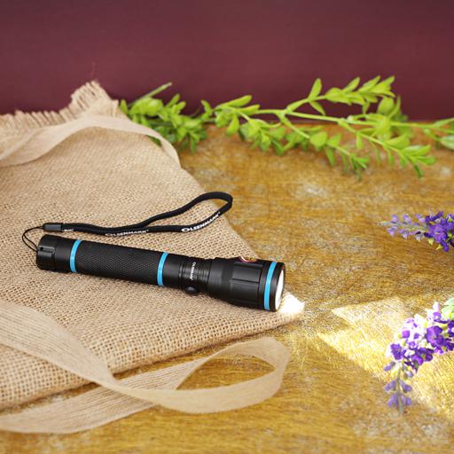 display image 4 for product Olsenmark Rechargeable Led Water Proof Flashlight, 152 Mm - 1000M Distance - Waterproof Hyper Bright