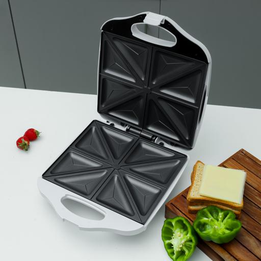 display image 9 for product Olsenmark Sandwich Maker, 4 Slice - Cool Touch Housing - Non-Stick Cooking Plate - Power On