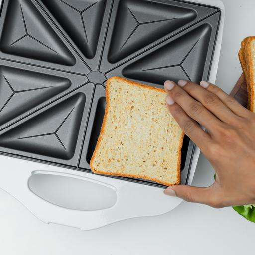 display image 7 for product Olsenmark Sandwich Maker, 4 Slice - Cool Touch Housing - Non-Stick Cooking Plate - Power On