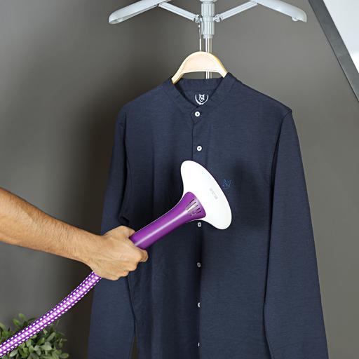 display image 1 for product Olsenmark Garment Steamer - Adjustable Poles, Overheat Protection, 1.5L Water Tank, 45S Preheat Time
