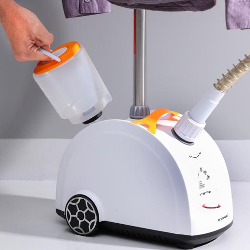 display image 1 for product Olsenmark Garment Steamer, 1.1L - 360 Degree Rotating Stand & Foldable Hanger - Pp & Abs Material