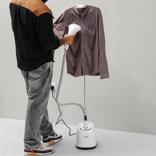 display image 3 for product Olsenmark Garment Steamer 1580W - Portable Fast Heat Up in 45 Seconds & Height Adjustable Pole Steamer | 3 Mode Steam Setting | Ideal all Types of Fabrics | 2 Years Warranty