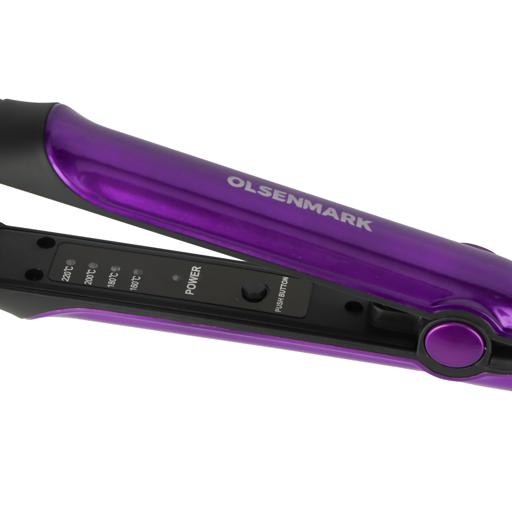 display image 7 for product Olsenmark OMH4031 Ceramic Hair Straightener - Easy Pro-Slim Hair Straightener -Max Temperature 220C -ON/OFF Switch with Indicator Light & PTC Heating Element, 30W  - 360 Swivel Cord