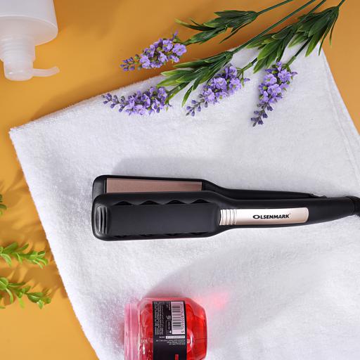 display image 1 for product Olsenmark Hair Straightener - Ceramic Coating - 360 Degree Swivel Cord - Wider Plates - Adjustable