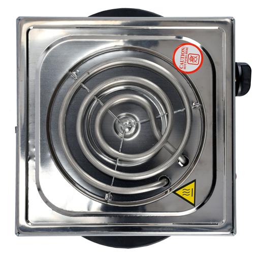 display image 7 for product Single Burner Electric Hot Plate - Operating indicator light: On/Off - Heat operation - Over heat protection - Auto-thermostat control - Non-stick coating - Power(watt): 1000 - Single plate 