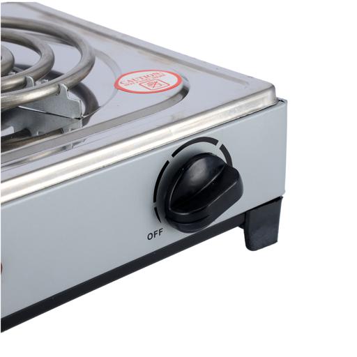 display image 6 for product Single Burner Electric Hot Plate - Operating indicator light: On/Off - Heat operation - Over heat protection - Auto-thermostat control - Non-stick coating - Power(watt): 1000 - Single plate 