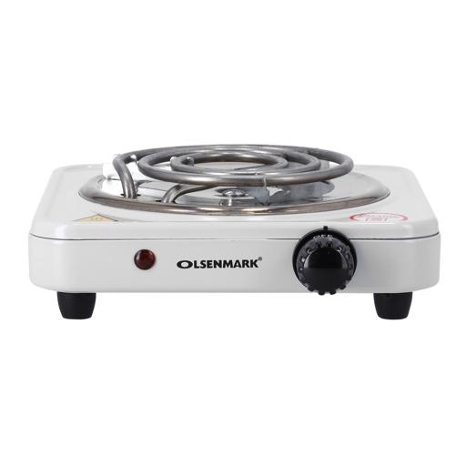 display image 0 for product Olsenmark Single Burner Spiral Hot Plate, 1000W - Indicator Light: On/Off - Over Heat Protection