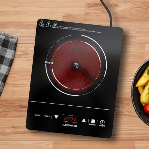 display image 2 for product Olsenmark OMIC2091 Infrared Cooker - Electric Infrared Glass Ceramic Cooker - Portable - Safe & Reliable