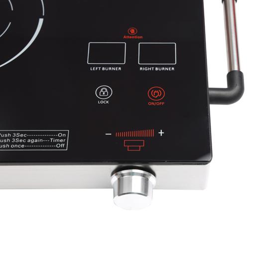 display image 8 for product Olsenmark Double Burner Infrared Cooker - Portable- Isolated Handles - Overheat Protection