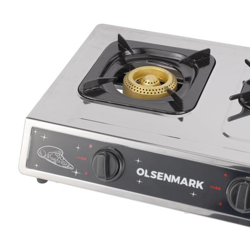 display image 13 for product Olsenmark Gas Cooker - OMK2229 | Automatic Ignition System | 3 Cast Iron Burner with Enamel Pan Support| Low Gas Consumption and Efficient Indian Burners| Improved Gas Flow for Efficient Heating| LPG Gas Stove| Silver| 2 Years Warranty