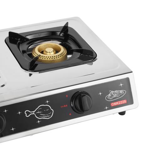 display image 9 for product Olsenmark Gas Cooker - OMK2229 | Automatic Ignition System | 3 Cast Iron Burner with Enamel Pan Support| Low Gas Consumption and Efficient Indian Burners| Improved Gas Flow for Efficient Heating| LPG Gas Stove| Silver| 2 Years Warranty