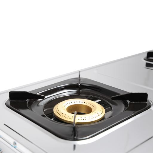 Buy Olsenmark Stainless Steel Double Burner Gas Stove Auto Ignition