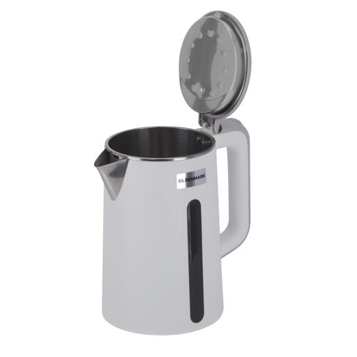 display image 17 for product Olsenmark OMK2241 Electric Double Layer Kettle, 2L - Stainless Steel Interior Body - Cool Touch Plastic Outer Body - On/Off Switch with Light Indicator - 1500-1850 Watts Power - Flat Base