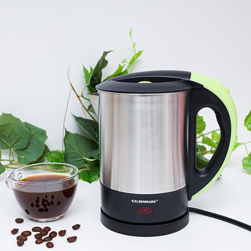 display image 2 for product Olsenmark Electric Stainless-Steel Kettle, 1L - Concealed Heating Element - 360-Degree Rotation