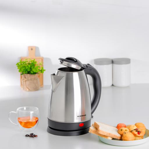 display image 4 for product Olsenmark OMK2259 Electric Stainless Steel Kettle, 1.8L - 360 Rotational - Stainless Steel Body - Auto Turn Off - On/Off Switch With Light Indicator - Boil-Dry Protection -1500W