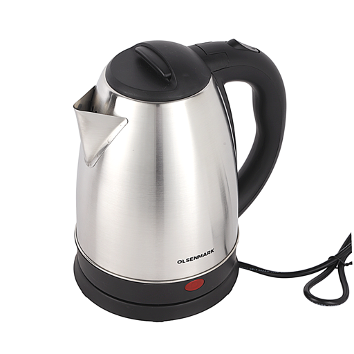 display image 6 for product Olsenmark OMK2259 Electric Stainless Steel Kettle, 1.8L - 360 Rotational - Stainless Steel Body - Auto Turn Off - On/Off Switch With Light Indicator - Boil-Dry Protection -1500W