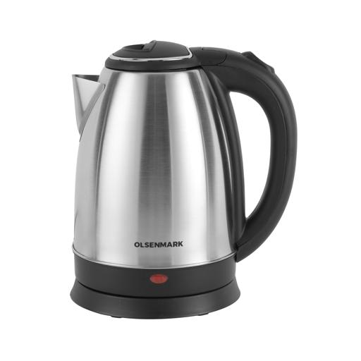 Olsenmark OMK2259 Electric Stainless Steel Kettle, 1.8L - 360 Rotational - Stainless Steel Body - Auto Turn Off - On/Off Switch With Light Indicator - Boil-Dry Protection -1500W hero image