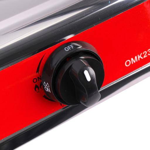 display image 6 for product Olsenmark Stainless Steel Double Burner Gas Stove - Auto Ignition - Cast Iron Golden Burner - Heat