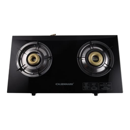 display image 13 for product Olsenmark Tempered Glass Double Burner Gas Stove - Auto Ignition - Stainless-Steel Drip Pan - Cast