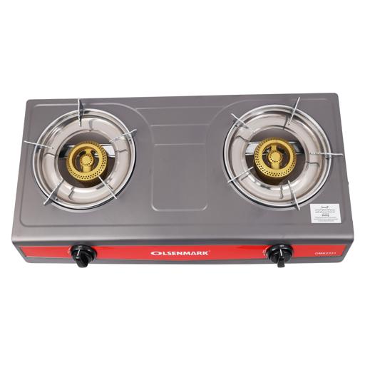 display image 8 for product Double Burner Gas Stove, Automatic Ignition system, OMK2331 | Low Gas Consumption | Non-Stick Painted Body | Economical & Fuel-Efficient Cast Burner