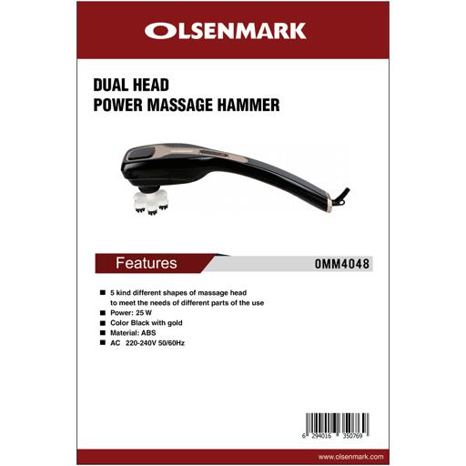 display image 11 for product Olsenmark Dual Head Power Massage Hammer - 5 Kind Different Shapes Of Massage Head