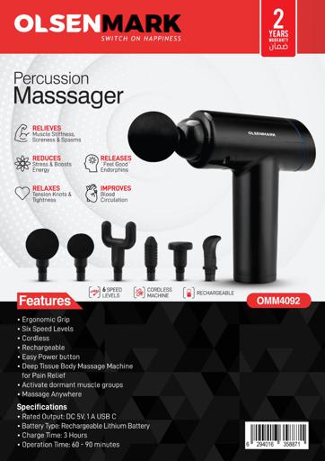 Olsenmark Rechargeable Massager Gun