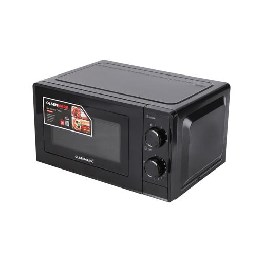 display image 9 for product Olsenmark OMMO2343 Manual Microwave Oven, 20L Capacity, 700W | Multiple Power Level - End Cooking Signal - Glass Turntable Tray - Cooking timer - Defrost Function - Glass & SPCC Material 
