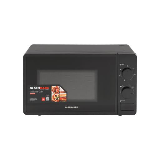 Olsenmark OMMO2343 Manual Microwave Oven, 20L Capacity, 700W | Multiple Power Level - End Cooking Signal - Glass Turntable Tray - Cooking timer - Defrost Function - Glass & SPCC Material  hero image