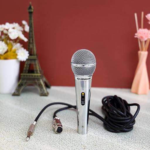 display image 2 for product Olsenmark Professional Dynamic Wire Microphone - Metal Body - Echo Microphone - Sharp Sensitivity