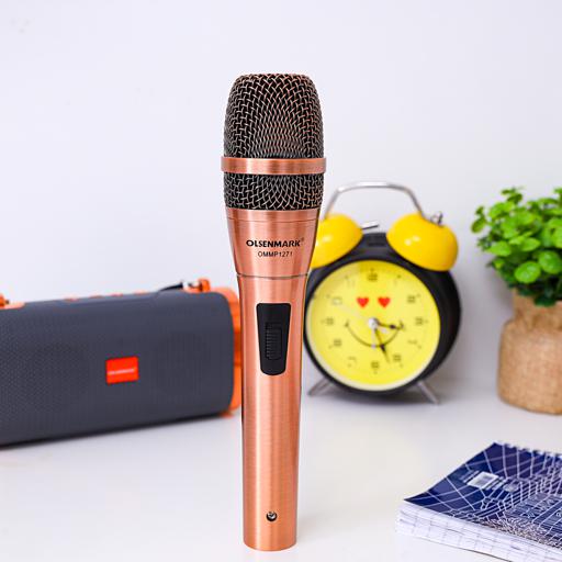 display image 2 for product Microphone with Metal Capsule Body, OMMP1271 - Handheld Mic for Karaoke Singing, Speech, Wedding, Stage and Outdoor Activity