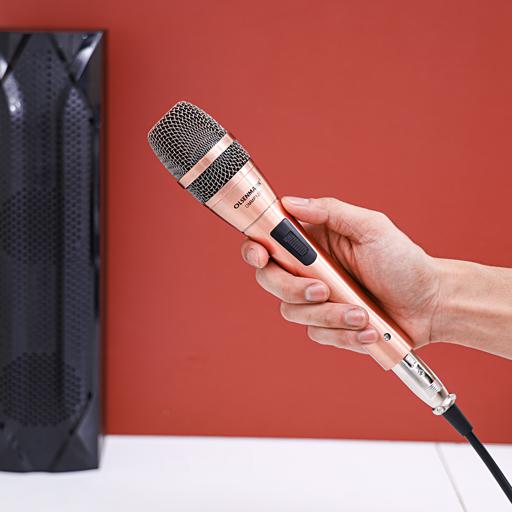 display image 1 for product Microphone with Metal Capsule Body, OMMP1271 - Handheld Mic for Karaoke Singing, Speech, Wedding, Stage and Outdoor Activity