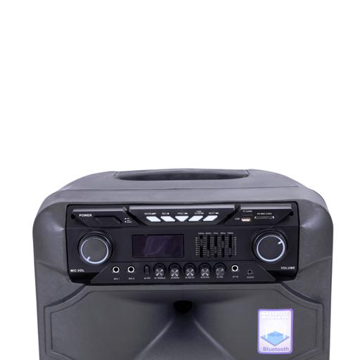 display image 10 for product Olsenmark Party Speaker with USB, SD Card, FM, Aux-in | Remote Control | One Wireless Microphone | 5 Band Equalizer | LED Lights | Flashing Disco Lights & Strobe, TWS | 2 Years Warranty